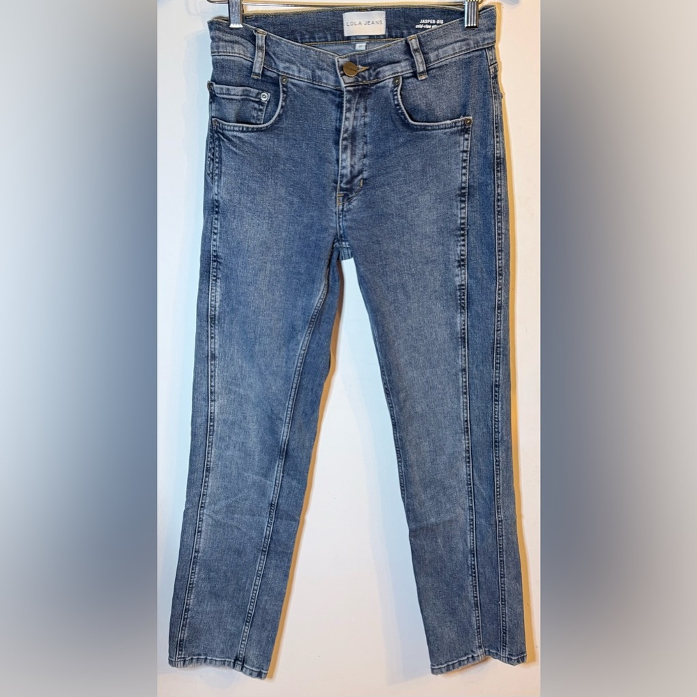 Lola Jeans Jasper-DIS Mid-Rise Straight Leg Denim - Size 27 ✨ EUC